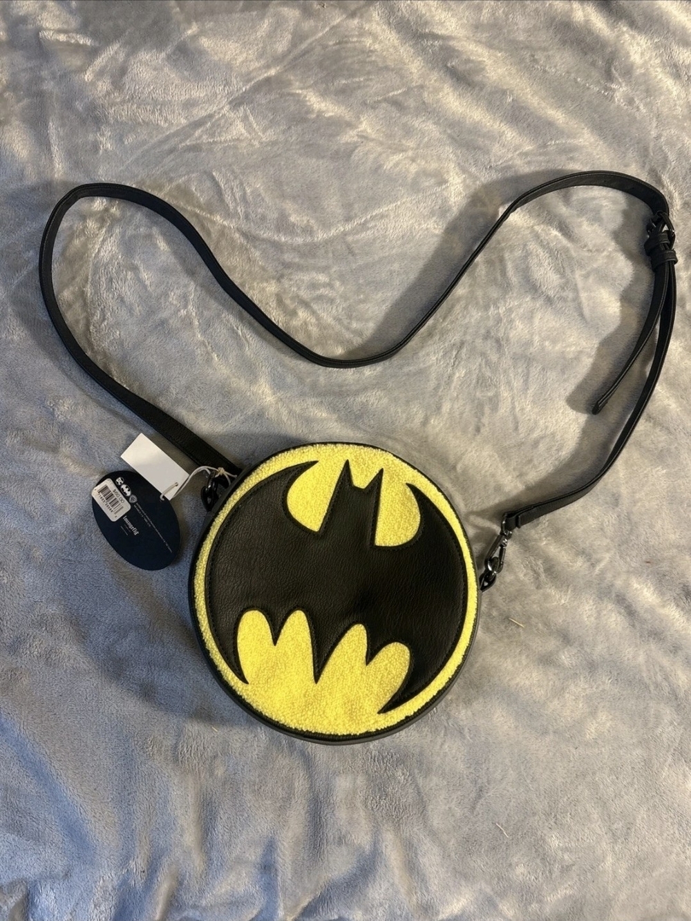 Loungefly DC Batman Chenille Canteen Crossbody Bag Purse NWT 80th Anniversary